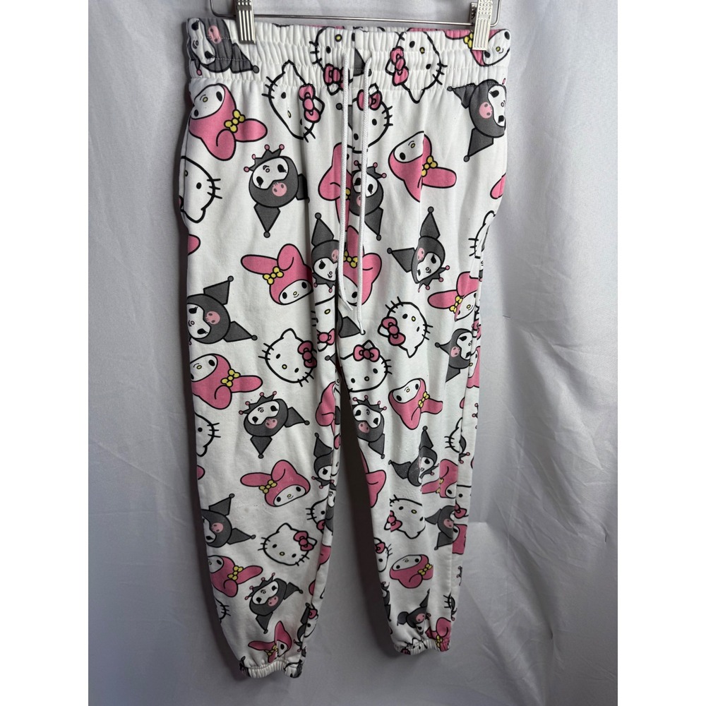 Sanrio Hello Kitty My Melody Kuromi Jogger Sweatpants White XS